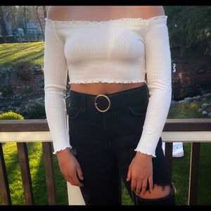 Off the shoulder long sleeve